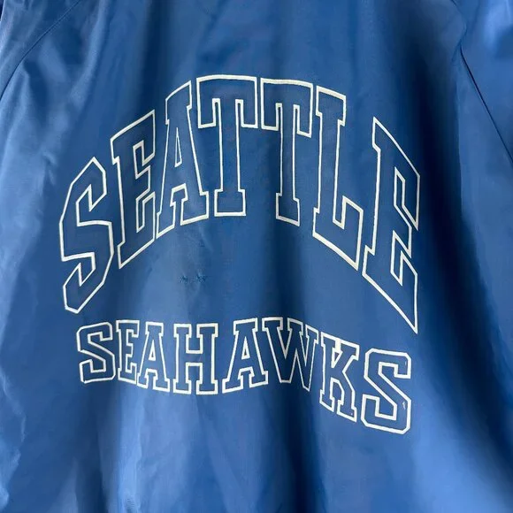 Vintage 90's Chalkline NFL Seattle Seahawks Satin Style Varsity Jacket - Picture 15 of 16